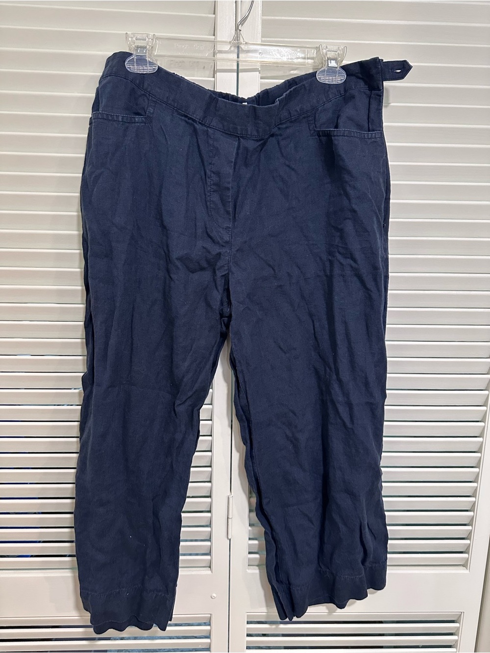 J. Jill Navy Linen Pants